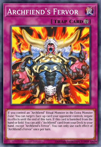 Archfiend's Fervor Common BPRO-EN074 Burst Protocol Yugioh card