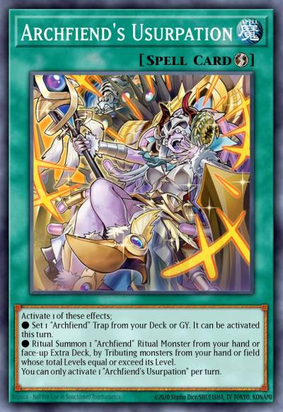 Archfiend's Usurpation Common BLZD-EN067 Blazing Dominion Yugioh card