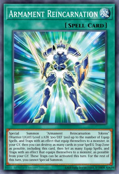 Armament Reincarnation New BLGG-EN027 Battles of Legend: Glorious Gallery Yugioh card