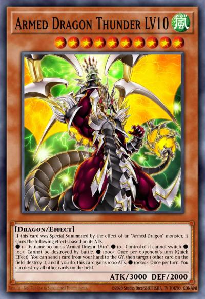 Armed Dragon Thunder LV10 Ultra Rare MP22-EN001 2022 Tin of the Pharaohs Gods Yugioh card