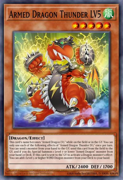 Armed Dragon Thunder LV5 Common MP22-EN003 2022 Tin of the Pharaohs Gods Yugioh card