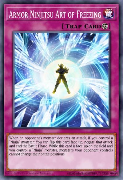 Armor Ninjitsu Art of Freezing Common ORCS-EN068 Order of Chaos Yugioh card