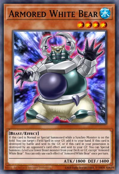 Armored White Bear Secret Rare BLAR-EN016 Battles of Legend Armageddon Yugioh card