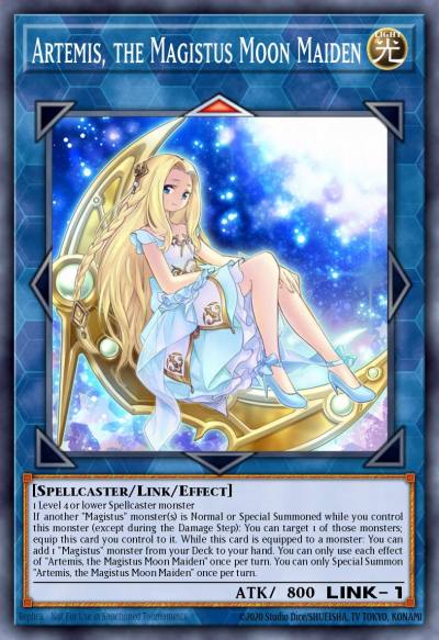 Artemis the Magistus Moon Maiden Super Rare RA01-EN049 25th Anniversary Rarity Collection Yugioh card