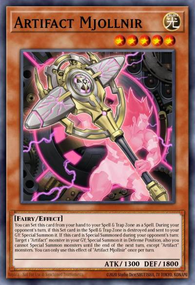Artifact Mjollnir Common MP18-EN186 2018 Mega-Tin Mega Pack Yugioh card