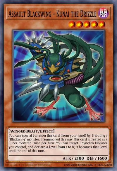 Assault Blackwing - Kunai the Drizzle Rare MP16-EN119 2016 Mega-Tin Mega Pack Yugioh card