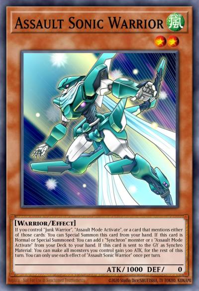 Assault Sonic Warrior Common BLZD-EN005 Blazing Dominion Yugioh card