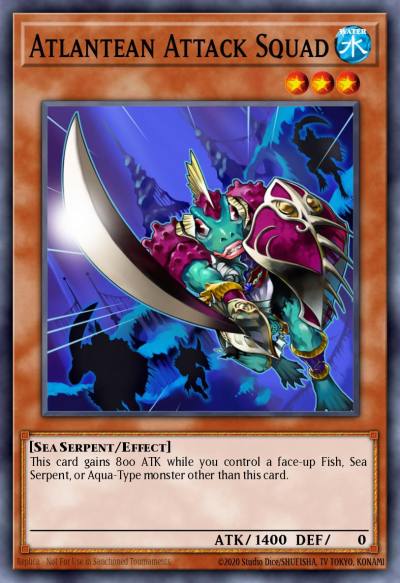Atlantean Attack Squad Common SDRE-EN006 Realm of the Sea Emperor Structure Deck Yugioh card