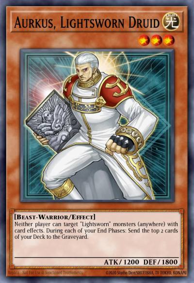 Aurkus Lightsworn Druid Ultra Rare LCGX-EN250 Legendary Collection 2 The Duel Academy Years Mega Pack Yugioh card
