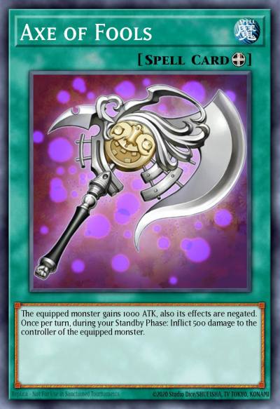 Axe of Fools Common BP02-EN161 Battle Pack 2 War of the Giants Yugioh card