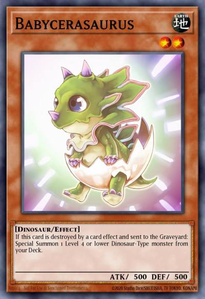 Babycerasaurus Common SR04-EN013 Dinosmashers Fury Structure Deck Yugioh card