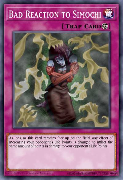 Bad Reaction to Simochi Common DB2-EN202 Dark Beginning 2 Yugioh card