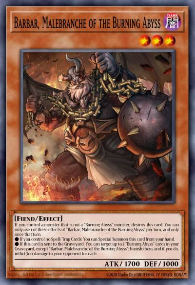 Barbar Malebranche of the Burning Abyss Rare CROS-EN083 Crossed Souls Yugioh card