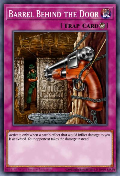 Barrel Behind the Door Rare DR1-EN043 Dark Revelation Volume 1 Yugioh card