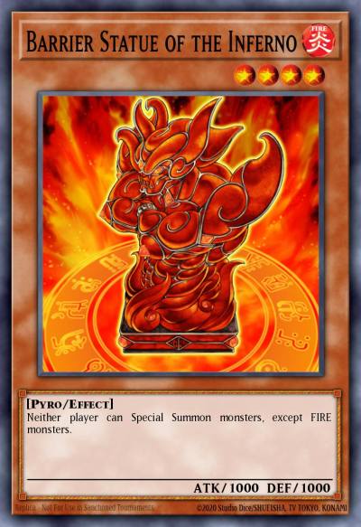 Barrier Statue of the Inferno Common CDIP-EN020 Cyberdark Impact Yugioh card