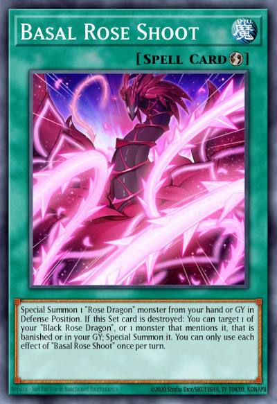 Basal Rose Shoot Common MP22-EN094 2022 Tin of the Pharaohs Gods Yugioh card