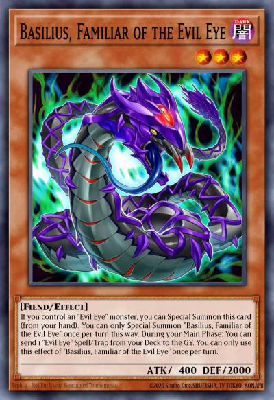 Basilius Familiar of the Evil Eye Common MP20-EN235 2020 Tin of Lost Memories Mega Pack Yugioh card