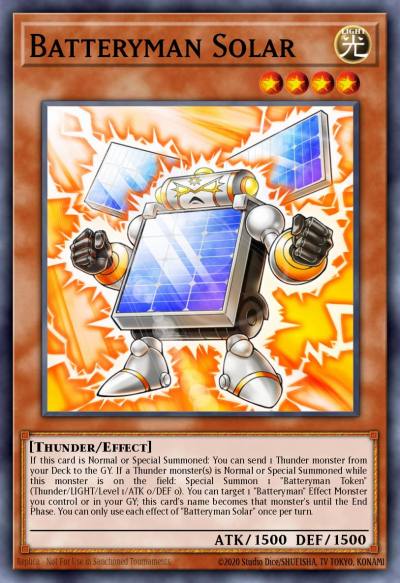 Batteryman Solar Common FLOD-EN027 Flames of Destruction Yugioh card