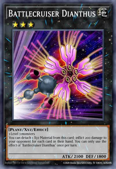 Battlecruiser Dianthus Super Rare NUMH-EN043 Number Hunters Yugioh card