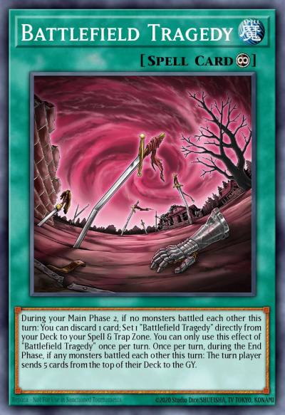 Battlefield Tragedy Secret Rare BLMR-EN018 Battles of Legend Monstrous Revenge Yugioh card