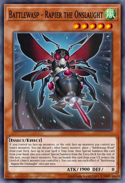 Battlewasp - Rapier the Onslaught Common ROTA-EN009 Rage of the Abyss Yugioh card