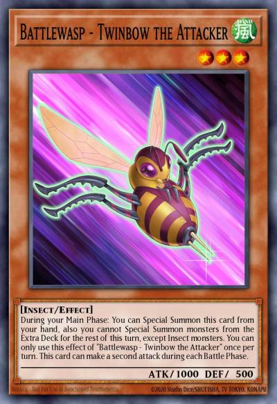 Battlewasp - Twinbow the Attacker Ultra Rare BLHR-EN034 Battles of Legend Heros Revenge Yugioh card