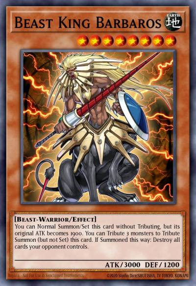Beast King Barbaros Common STAX-EN031 2-Player Starter Set Yugioh card