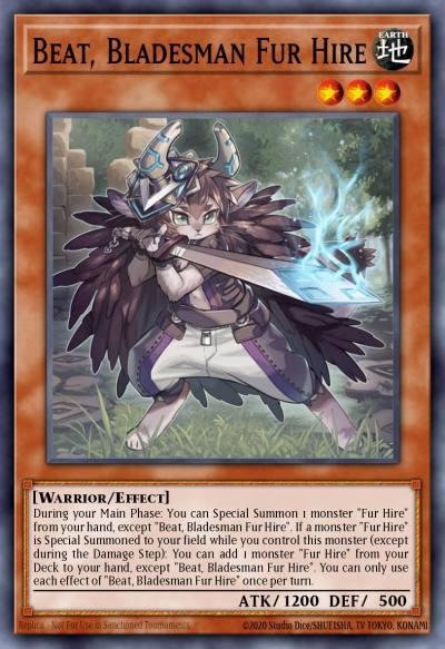 Beat Bladesman Fur Hire Ultra Rare MP19-EN247 2019 Gold Sarcophagus Tin Mega Pack Yugioh card