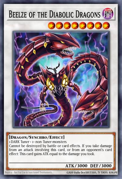 Beelze of the Diabolic Dragons Starlight Rare MP25-EN023 2025 Mega-Pack Tin Yugioh card