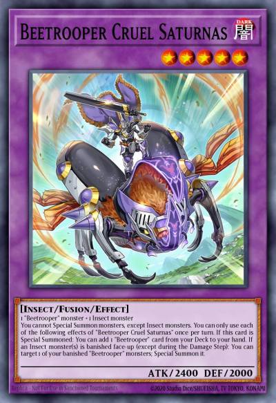 Beetrooper Cruel Saturnas Super Rare CYAC-EN037 Cyberstorm Access Yugioh card
