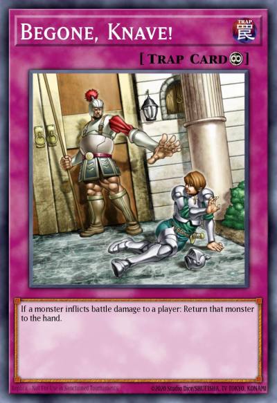 Begone Knave Common DR2-EN108 Dark Revelation Volume 2 Yugioh card