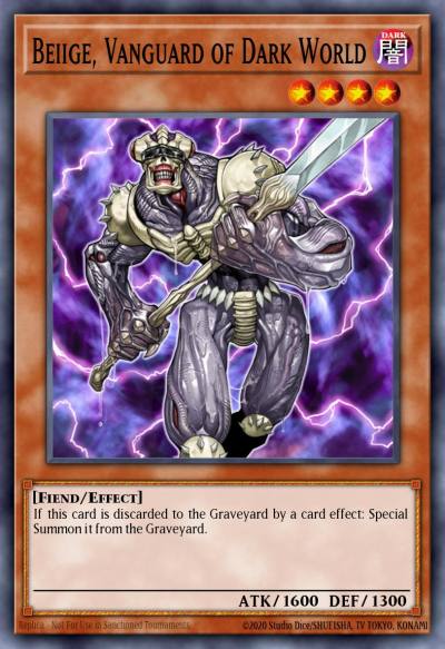 Beiige Vanguard of Dark World Common DR04-EN080 Dark Revelation Volume 4 Yugioh card