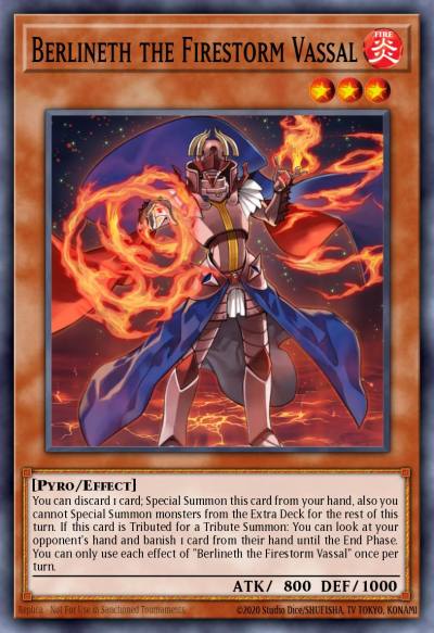 Berlineth the Firestorm Vassal Common SR01-EN014 Emperor of Darkness Structure Deck Yugioh card