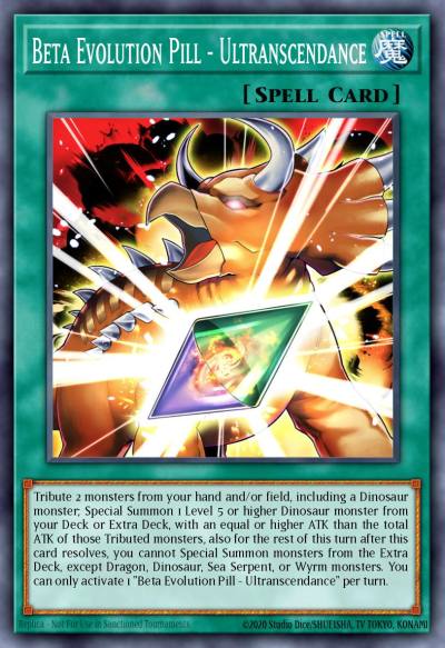 Beta Evolution Pill - Ultranscendance Ultra Rare BLGG-EN124 Battles of Legend: Glorious Gallery Yugioh card