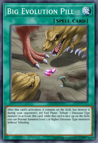 Big Evolution Pill Common SR04-EN023 Dinosmashers Fury Structure Deck Yugioh card