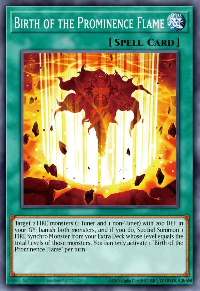 Birth of the Prominence Flame Rare MP22-EN098 2022 Tin of the Pharaohs Gods Yugioh card