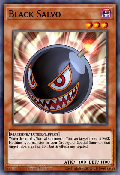 Black Salvo Super Rare CRMS-EN015 Crimson Crisis Yugioh card