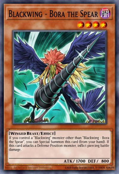 Blackwing - Bora the Spear Ultra Rare BLCR-EN057 Battles of Legend Crystal Revenge Yugioh card