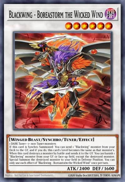 Blackwing - Boreastorm the Wicked Wind Ultra Rare MP23-EN188 25th Anniversary Tin Dueling Heroes Mega Pack Yugioh card