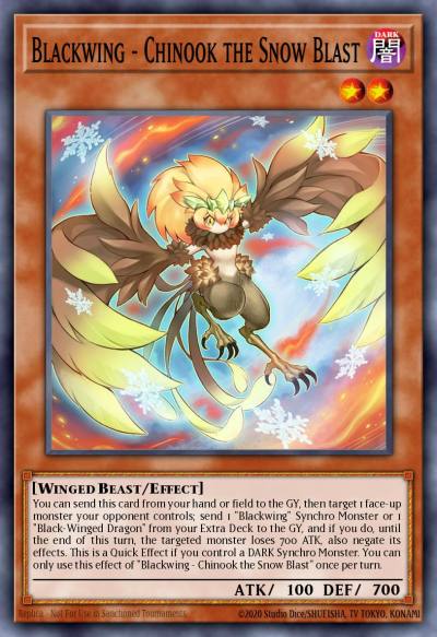 Blackwing - Chinook the Snow Blast Ultra Rare MP23-EN154 25th Anniversary Tin Dueling Heroes Mega Pack Yugioh card