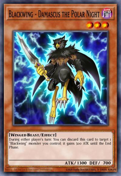 Blackwing - Damascus the Polar Night Rare CBLZ-EN096 Cosmo Blazer Yugioh card