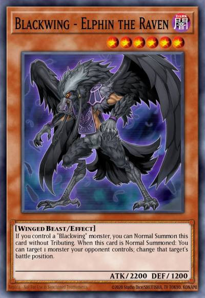 Blackwing - Elphin the Raven Secret Rare CT06-ENS01 Collectible Tins Exclusive 2009 Yugioh card