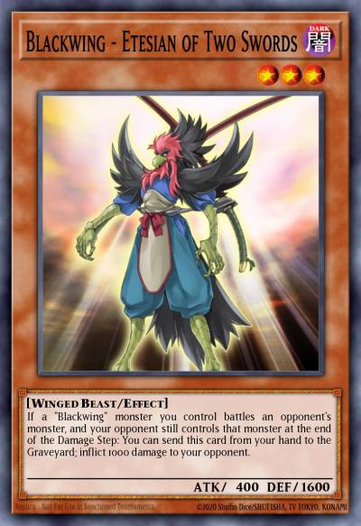 Blackwing - Etesian of Two Swords Common LC5D-EN123 Legendary Collection 5Ds Mega Pack Yugioh card