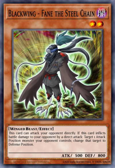 Blackwing - Fane the Steel Chain Common ANPR-EN006 Ancient Prophecy Yugioh card