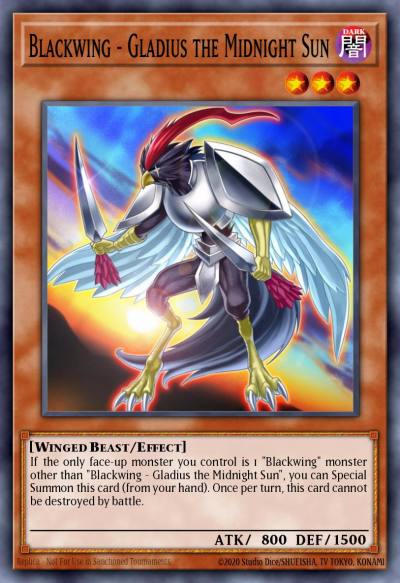 Blackwing - Gladius the Midnight Sun Rare CBLZ-EN095 Cosmo Blazer Yugioh card