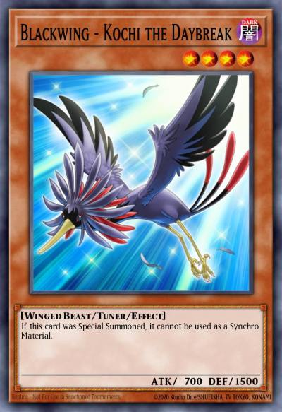 Blackwing - Kochi the Daybreak Rare DP11-EN010 Duelist Pack Crow Yugioh card