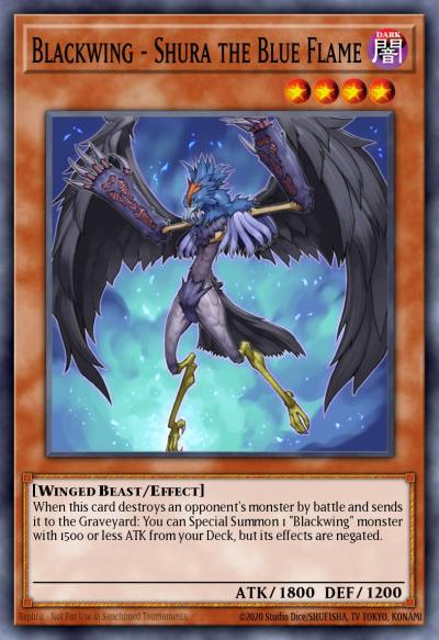 Blackwing - Shura the Blue Flame Super Rare RGBT-ENPP2 Duelist Pack Collection Tin 2009 Yugioh card