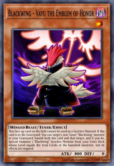 Blackwing - Vayu the Emblem of Honor Ultimate Rare ANPR-EN005 Ancient Prophecy Yugioh card