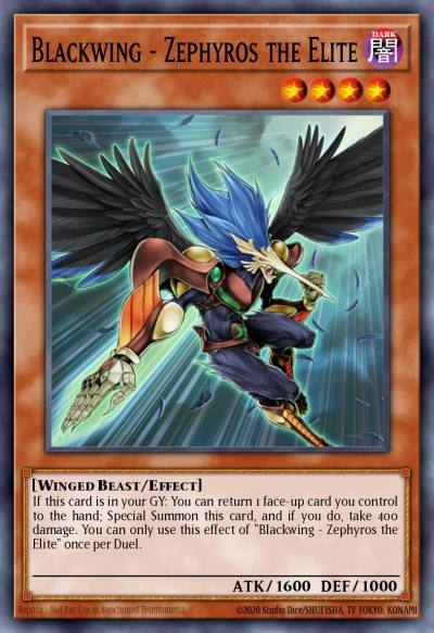Blackwing - Zephyros the Elite Common BP02-EN098 Battle Pack 2 War of the Giants Yugioh card