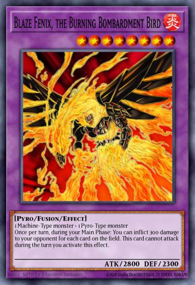 Blaze Fenix the Burning Bombardment Bird Super Rare PRC1-EN012 Premium Collection Tin Yugioh card